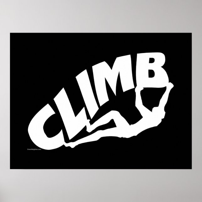 Rock Bouldering Climbing Poster (Front)