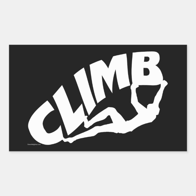 Rock Bouldering Rectangular Sticker (Front)