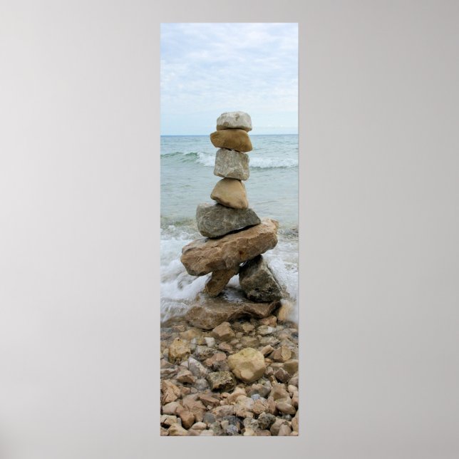 Rock Cairn (Pillar) - Mackinac Island, Michigan Poster (Front)
