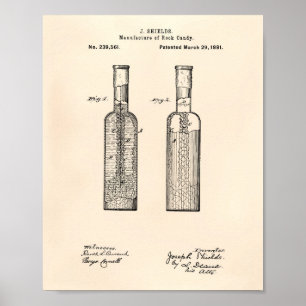 Rock Candy 1881 Patent Art - Old Peper Poster