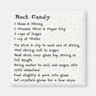 Rock Candy Recipe Magnet pink