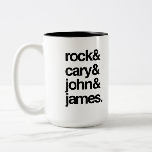 Rock Cary John and James Two-Tone Coffee Mug
