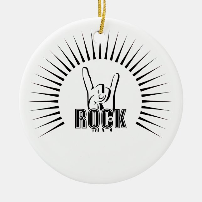 Rock Ceramic Ornament (Front)