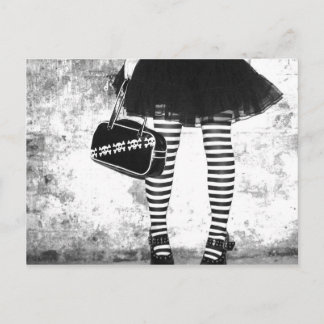 Rock Chic Stripey Postcard