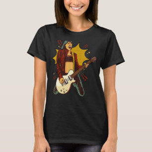 Rock Chick Music Festival Female Guitar Player Gui T-Shirt