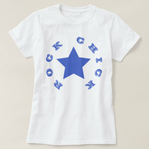 ROCK CHICK Navy Blue Star Women's Basic T-Shirt