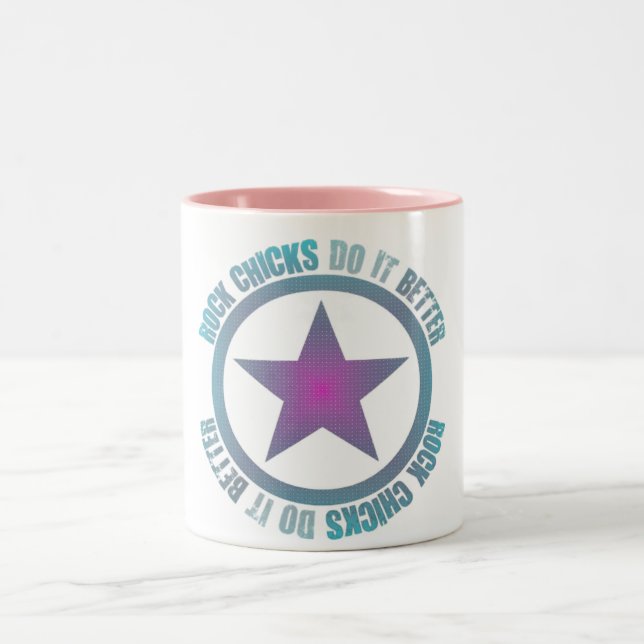Rock Chicks Do It Better - Two-Tone Mug (Center)