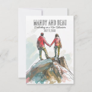 Rock Cimber Wedding, Outdoorsy Wedding Save The Date