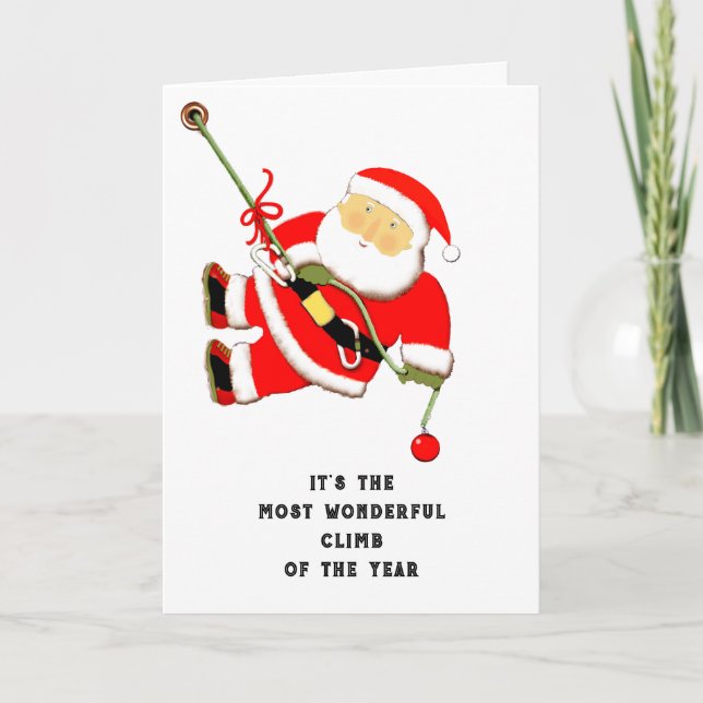 Rock Cimbing Holiday Card (Front)