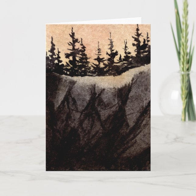 "Rock Cliff #9" Country Road Greeting Card (Front)