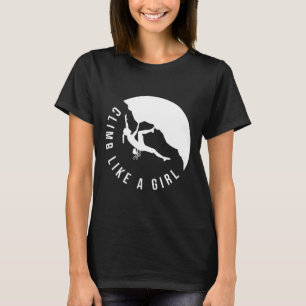 Rock Climb Like A Girl Womens Climbing T Shirt Bou