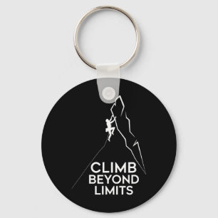 Rock Climber Beyond Limits Funny Climbing Adventur Key Ring