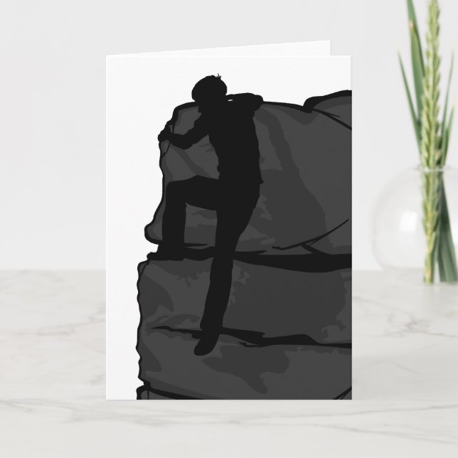 Rock Climber Bouldering Card (Front)