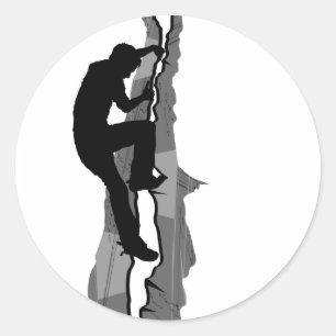 Rock Climber Bouldering Sticker