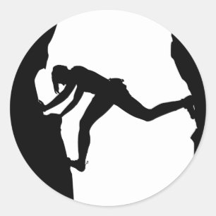 Rock Climber Bouldering Sticker