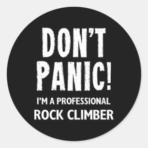 Rock Climber Classic Round Sticker