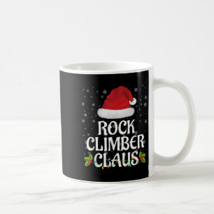 Rock Climber Claus Christmas Lights Pajama Family  Coffee Mug