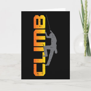 Rock Climber Climb Letters Climbing Bouldering Men Card