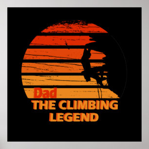 rock climber climb man husband climbing dad poster