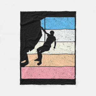 Rock Climber Costume Bouldering Vintage Mountain C Fleece Blanket