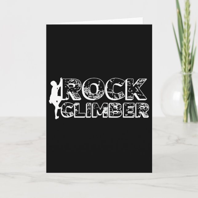 Rock Climber Cute Mount Hiking Gift  Card (Front)