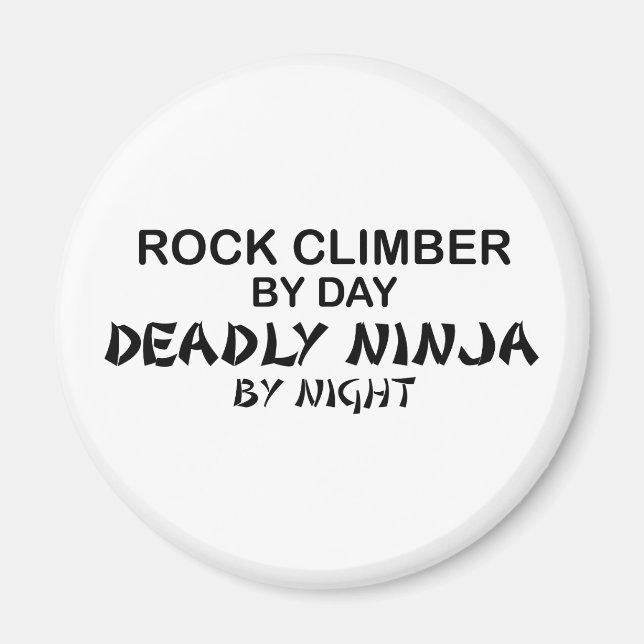 Rock Climber Deadly Ninja by Night Magnet (Front)