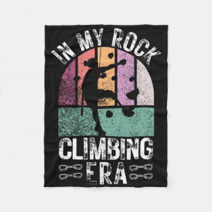 Rock Climber In My Rock Climbing Girl Era Mountain Fleece Blanket