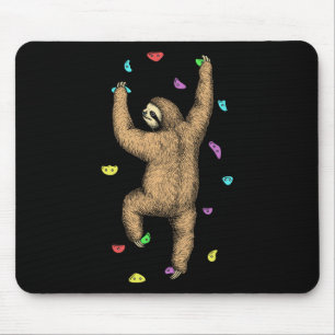 Rock Climber Indoor Wall Climbing Slow Sloth Funny Mouse Pad