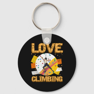 Rock Climber Love Climbing Rock Jock Belayer Ice M Key Ring