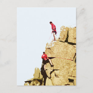 rock climber postcard
