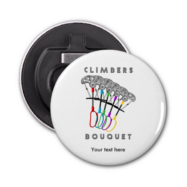 Rock Climbers Bouquet Bottle Opener (Front)