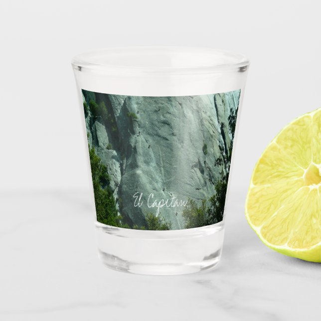 Rock Climbers on El Capitan Shot Glass (Front)
