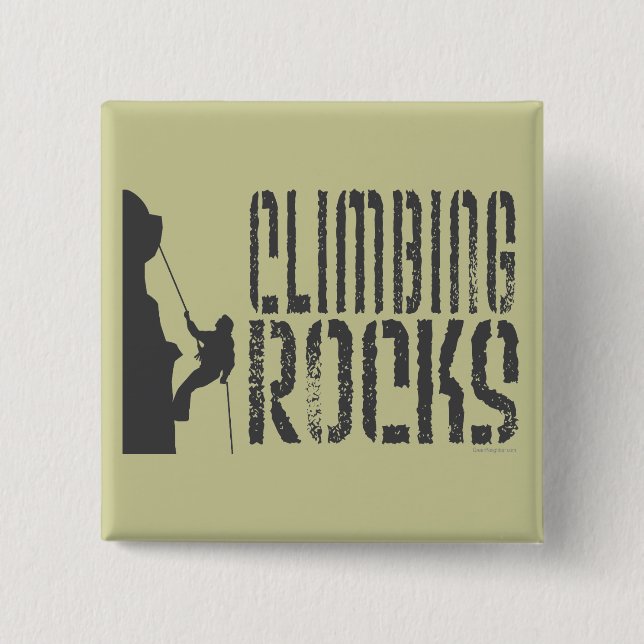 Rock Climbing 15 Cm Square Badge (Front)