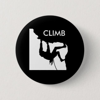 rock climbing 6 cm round badge