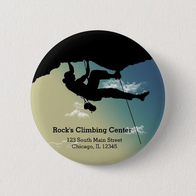 Rock Climbing 6 Cm Round Badge (Front)