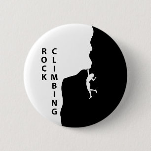 Rock climbing 6 cm round badge