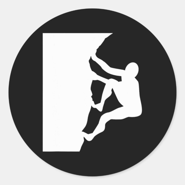 Rock Climbing _7  Classic Round Sticker (Front)