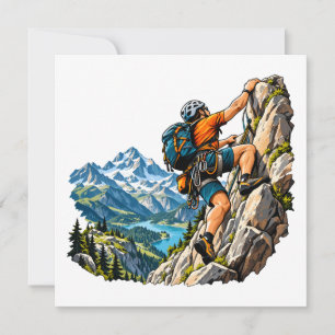 Rock climbing adventure for mountain climbers invitation