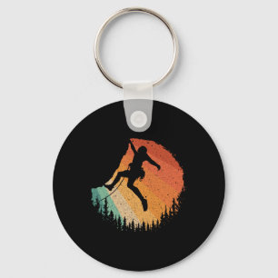 Rock Climbing Art For Men Women Mountain Climber B Key Ring
