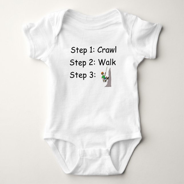 Rock Climbing Baby Bodysuit (Front)