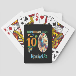 Rock Climbing Birthday Girl Adventure Ready Playing Cards