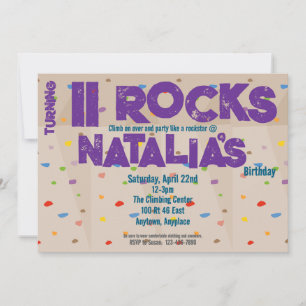 Rock Climbing Birthday Party Invitation
