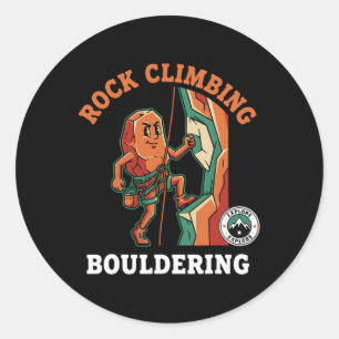Rock Climbing Bouldering Adventure Fun Classic Round Sticker