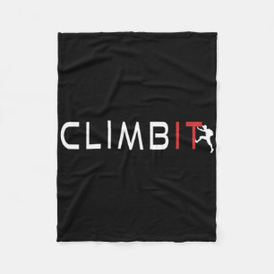 Rock Climbing - Bouldering - Climb - Rock Climber Fleece Blanket