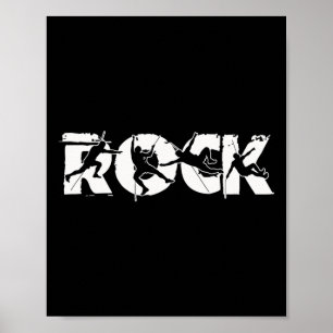 Rock Climbing Bouldering Climber Boulder Alpinist Poster