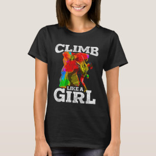 Rock Climbing Bouldering Hiking Wall Climber T-Shirt