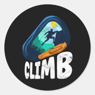 Rock Climbing Bouldering Mountain Climbing  Classic Round Sticker