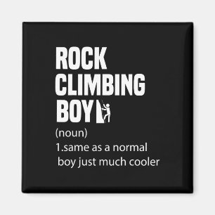 Rock Climbing Boy Dictionary Definition Funny Spor Magnet