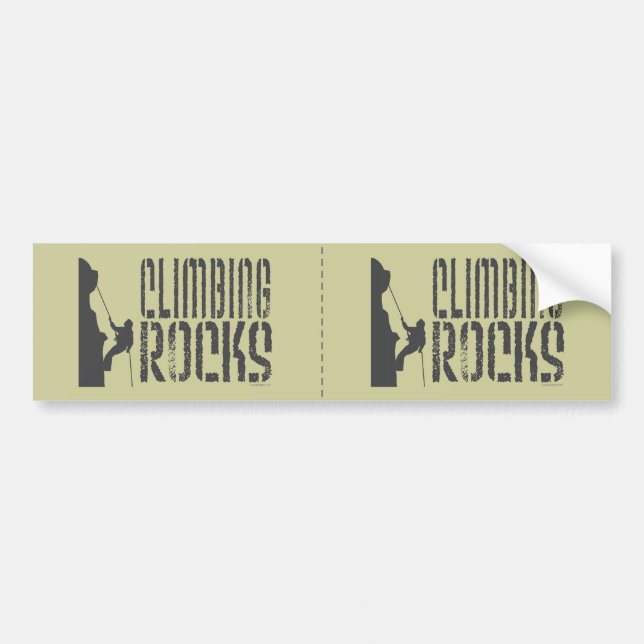 Rock Climbing Bumper Sticker (Front)