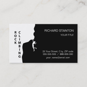 Rock climbing business card